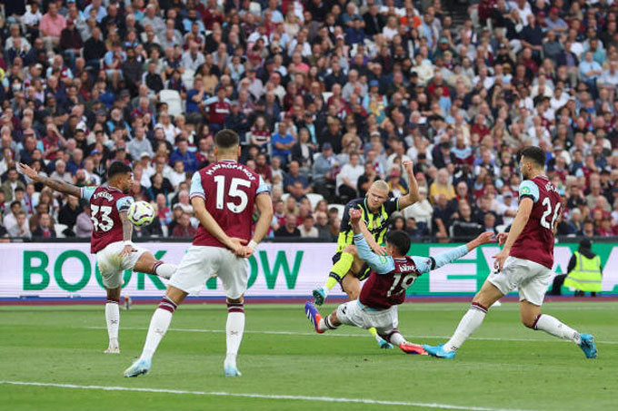 Haaland lập hat-trick ở trận West Ham vs Man City